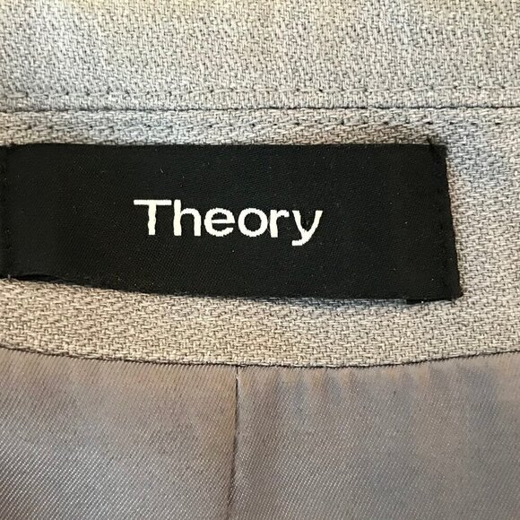 Theory Grey One Button Two Front Pockets Blazer Size 0 - Picture 6 of 7